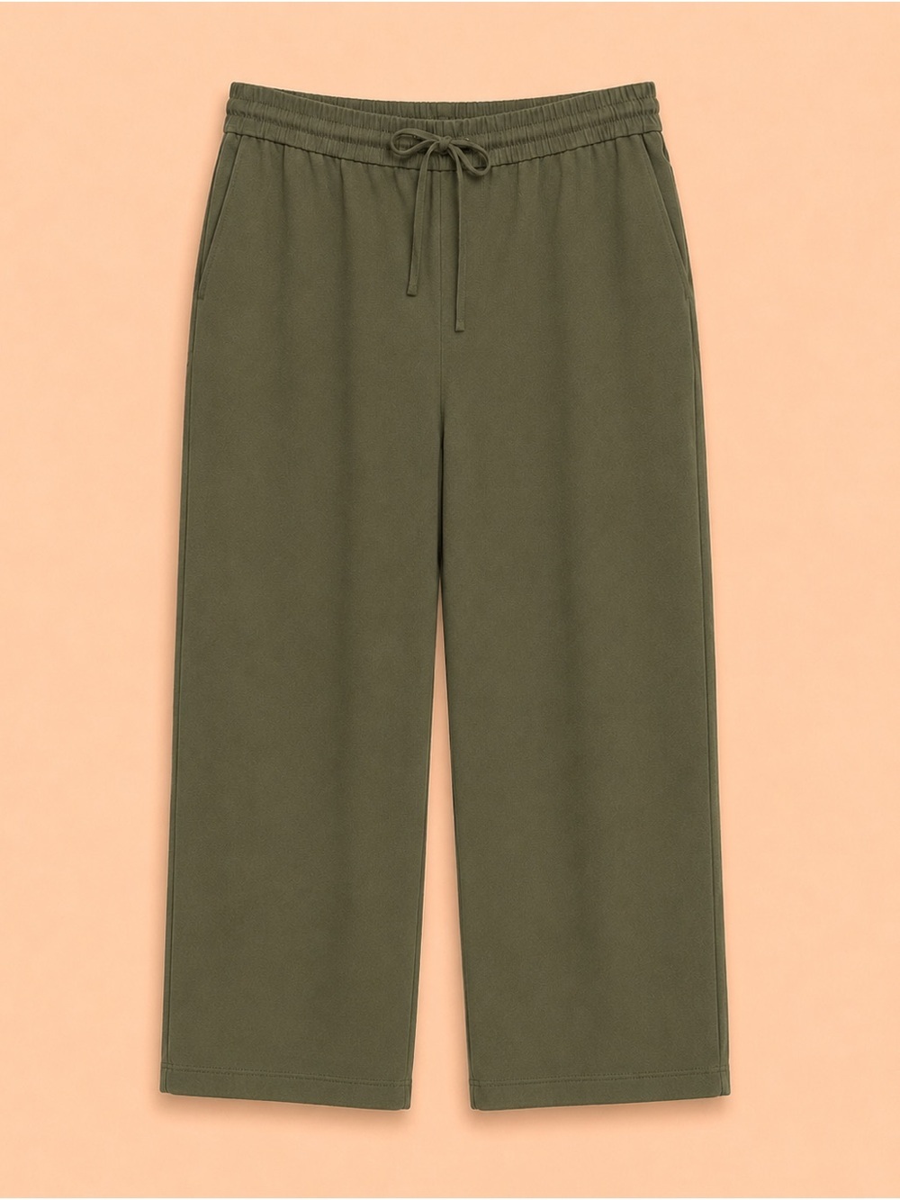RW&CO CROPPED PULL ON PANT OLIVE GREEN